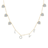 3/8CTW-DIA CN GIFT HEART LOVE NECKLACE(16 INCH)